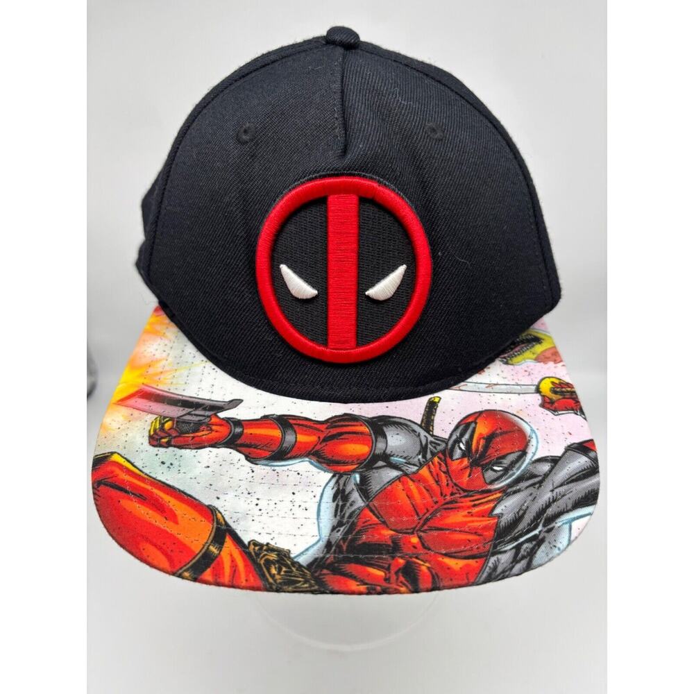 Deadpool Marvel‎ Cap BaseBall Cap Hat Snapback Black Embroidered
